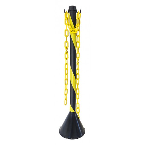 Pedestal PVC zebrado PT/AM 90cm - Plastcor